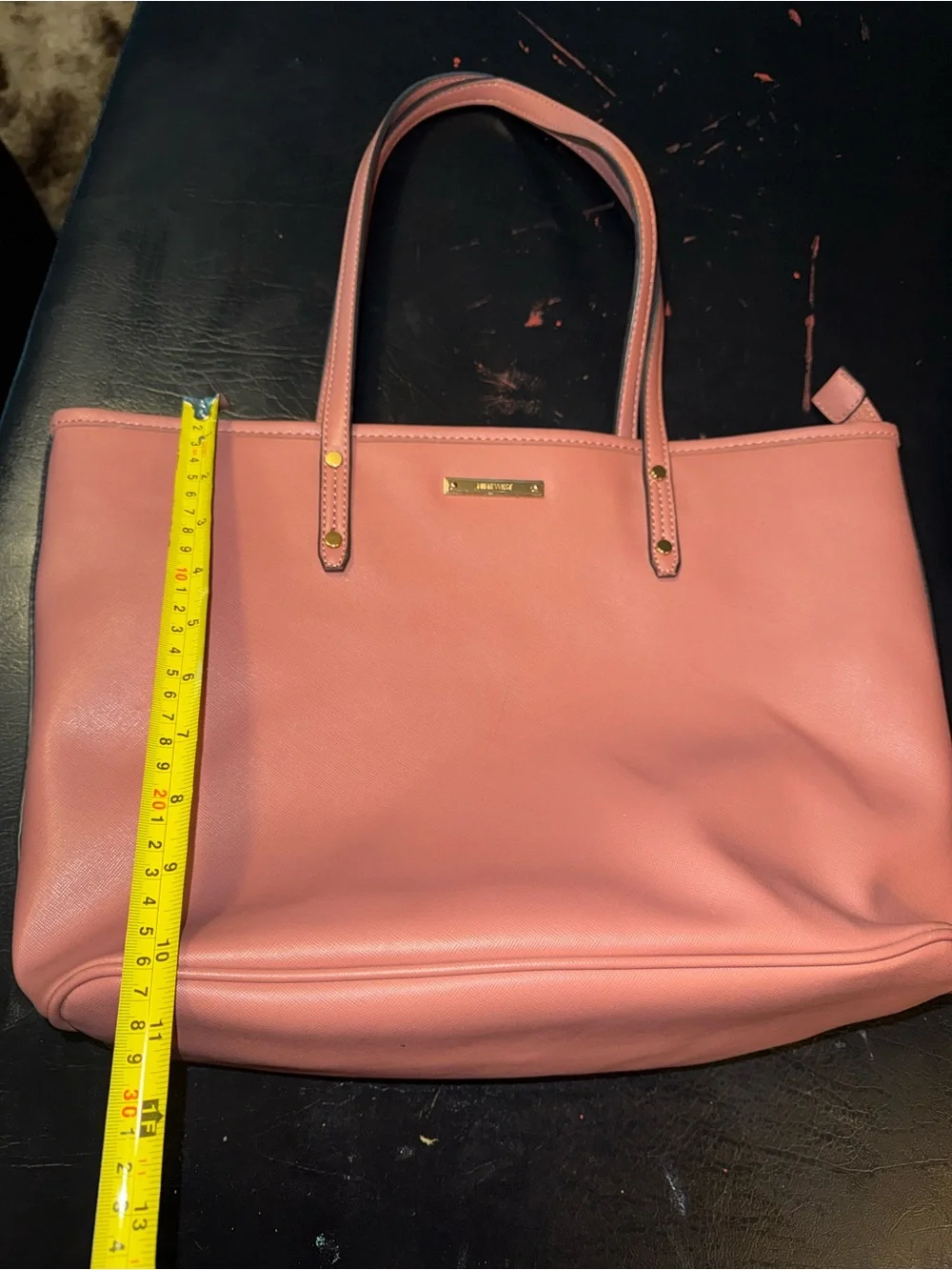 Pink Tote Bag with Gold Accents - Women Bags